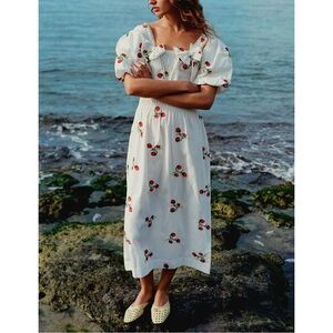 Damson Madder Lauren Strawberry Midi Dress